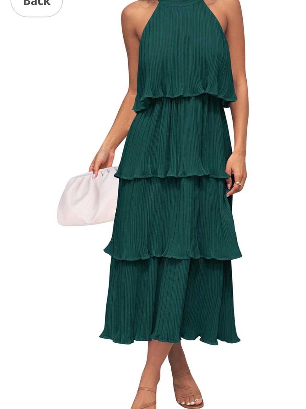 Tiered Halter Maxi Dress in Deep Teal